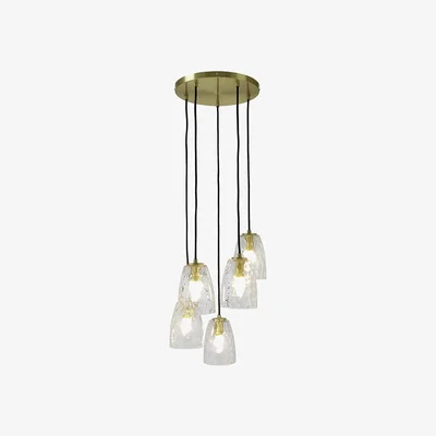 Habitat Habitat Webb 5 Light Cluster Ceiling Light - Brass