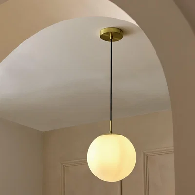 Habitat Habitat Boyd Glass Pendant Light - Brass