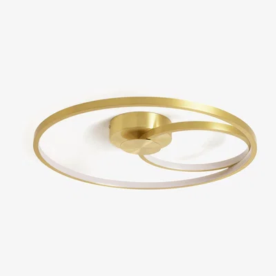 Habitat Habitat Pill LED Flush to Ceiling Light- Brushed Brass