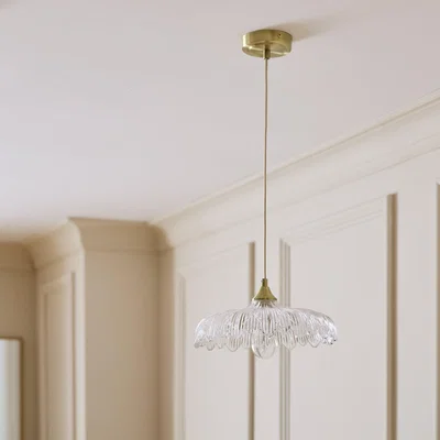 Habitat Habitat Petal Glass Pendant Ceiling Light - Brushed Brass