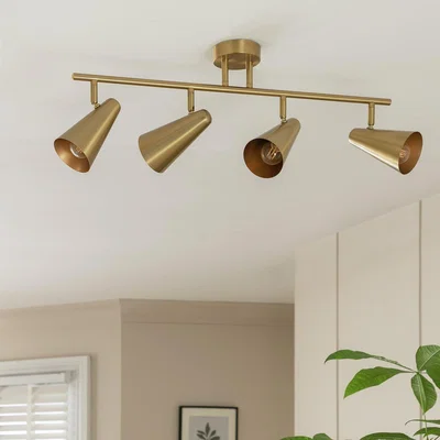 Habitat Habitat Steel 4 Lights Spotlight Bar - Brass