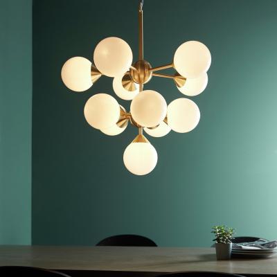 Habitat Shore Light Genoa Metal 11 Light Pendant Light - Brass