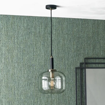Habitat Pacific Florence Glass Pendant Light - Black