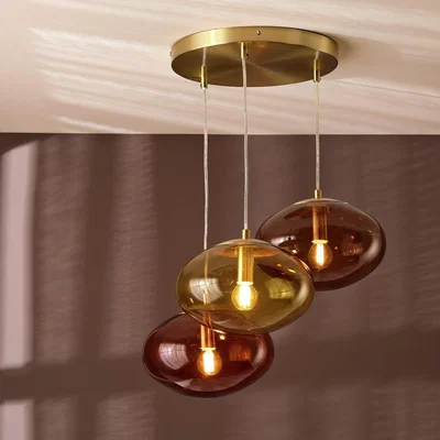 Habitat Habitat Honey Glass 3 Light Cluster Ceiling Light - Brown