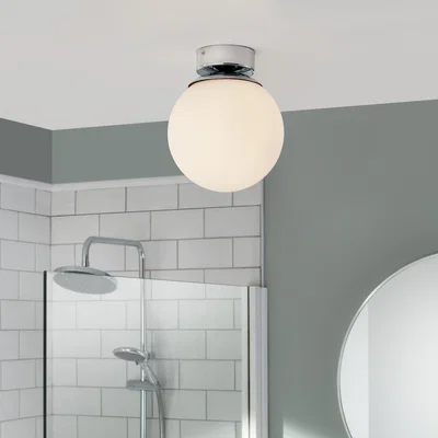 Habitat Habitat Opal Glass Bathroom Flush Ceiling Light - White