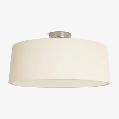 Habitat Habitat Metal Flush Ceiling Light - Natural & Chrome