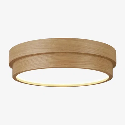 Habitat Habitat Fuller Wooden LED Flush to Ceiling Light - Oak