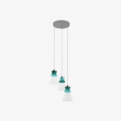 Habitat Habitat Vivian Glass 3 Light LED Ceiling Light - Green