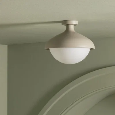 Habitat Habitat Acorn Metal Flush Ceiling Light - Latte
