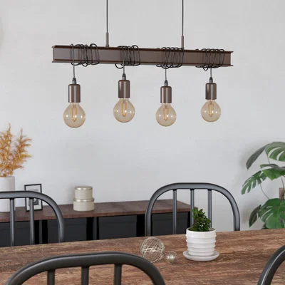 Habitat EGLO Townshend Steel 4 Light Ceiling Light - Antique Brass