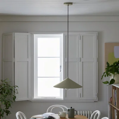 Habitat Habitat Cone Large 39cm Metal Ceiling Pendant Light-Grey