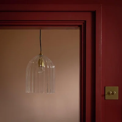 Habitat Habitat x Morris & Co. Glass & Brass Cloche Ceiling Light