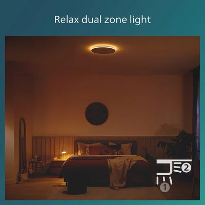Habitat Philips Ozziet LED Flush to Ceiling Light - White
