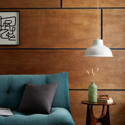 Habitat Habitat Benson Steel Pendant Light - Cream
