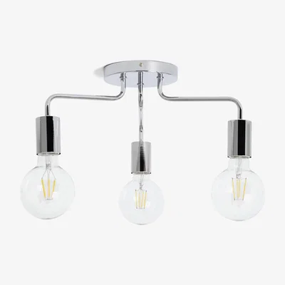 Habitat Habitat Rayner 3 Arm Flush to Ceiling Light - Chrome