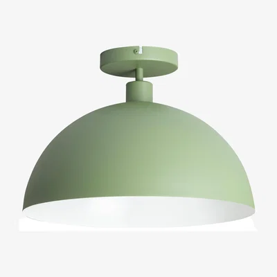 Habitat Habitat Steel Mushroom Flush Celling Light - Green