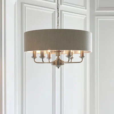 Habitat Shore Light Winchester Metal 6 Light Pendant Light - Natural