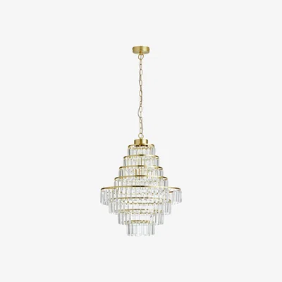 Habitat Habitat Presley Glass 8 Tier Chandelier - Brass