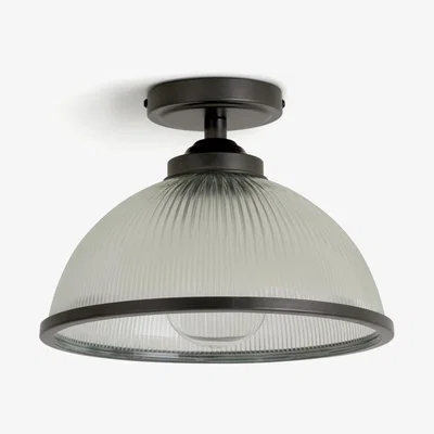 Habitat Habitat Eumee Pressed Glass Flush To Ceiling Light