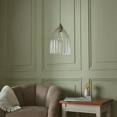 Habitat Shore Light Quill Glass Pendant Light - Antique Brass
