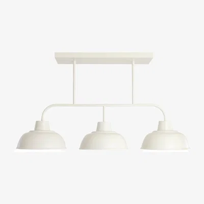 Habitat Habitat Benson Steel 3 Light Pendant Bar Light - Cream