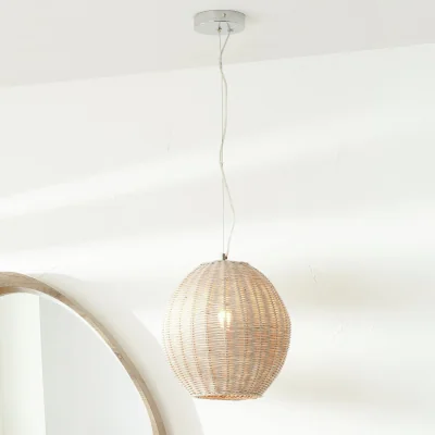 Habitat Pacific Raffles Rattan Large Pendant Light - Natural
