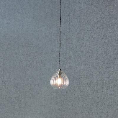 Habitat Pacific Ella Glass Teardrop Pendant Light - Brass