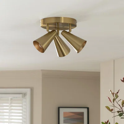 Habitat Habitat Steel 3 Lights Spotlight Plate - Brass