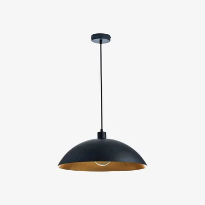 Habitat Habitat Yuno Leaf Pendant Shade - Black and Gold
