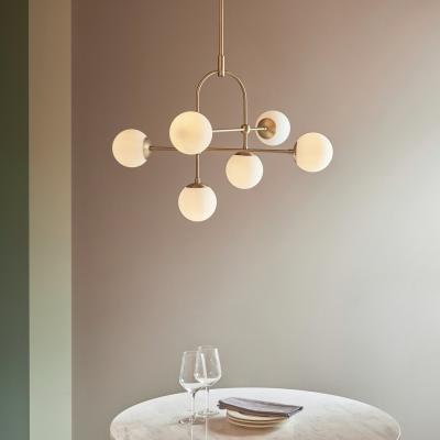 Habitat Shore Light Elise Metal 6Light Pendant Light - Antique Brass