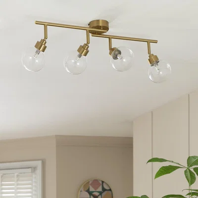 Habitat Habitat Tay Steel 4 Lights Spotlight Bar - Brass