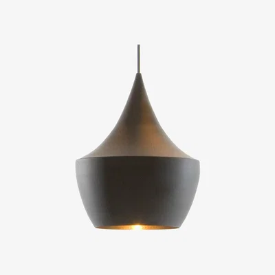 Heal's Tom Dixon Beat LED Fat Pendant Light Brushed Brass - Heal's UK Lighting