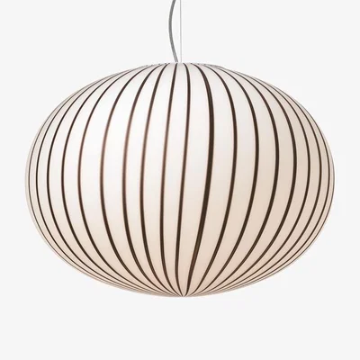 Heal's Established & Sons Filigrana S3 Ellipse Pendant Light White/Black