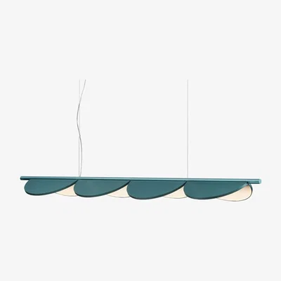 Heal's Flos Almendra Linear LED Pendant Light S4 Bay Blue