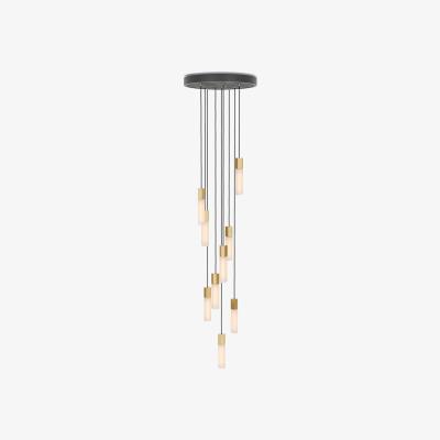 Heal's Tala Basalt Nine Pendant Brass - Heal's UK Lighting