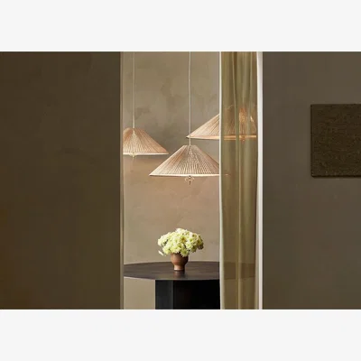 Heal's Gubi A1972 Pendant Light Brass/Bamboo Ø60