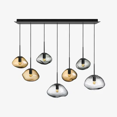 Heal's Hadeland Glassverk Crystal Stone Gneiss Chandelier Light