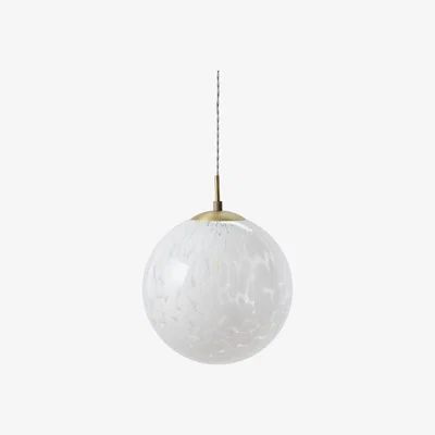 Heal's Heal's Speckled Glass Pendant Light White - Heal's UK Lighting