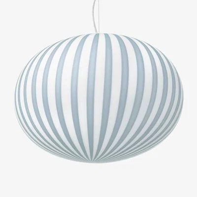Heal's Established & Sons Filigrana S3 Ellipse Pendant Light White/Blue