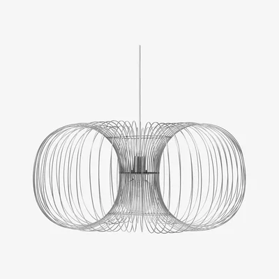 Heal's Normann Copenhagen Coil Pendant Light Silver 90cm