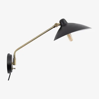 Heal's Heal's Milton Swing Arm Wall Light Black - Heal's UK Lighting