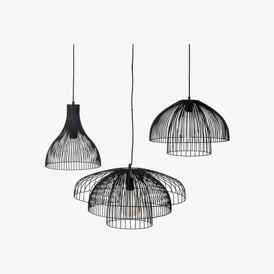 Heal's Heal's Makiko Pendant Black Large - Heal's UK Lighting