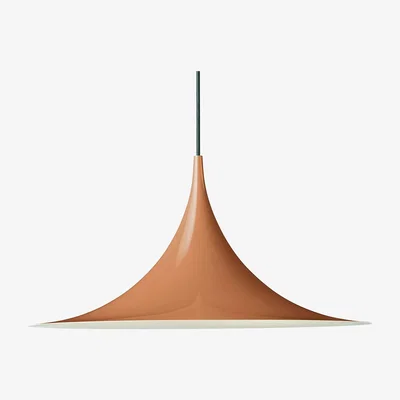 Heal's Gubi Semi Pendant Light 47cm Glossy Roasted Pumpkin