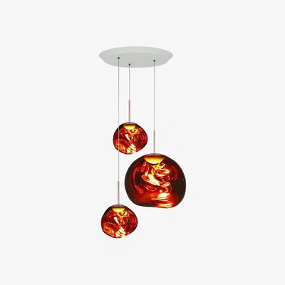 Heal's Tom Dixon Melt Pendant System Trio Round Smoke LED - Heal's UK Lighting