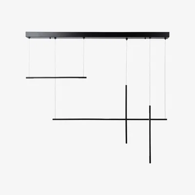 Heal's Heal's Saber LED Long Chandelier Black - Heal's UK Lighting