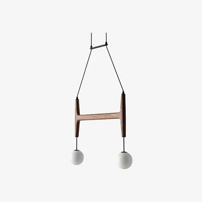 Heal's Porada Astra 1 Pendant Light Solid Canaletta Walnut