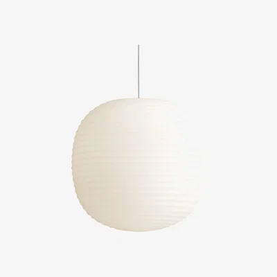 Heal's New Works Lantern Pendant Light Frosted White Opal Glass Ø30