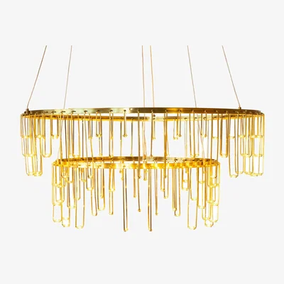 Heal's Heal's Solaris LED Round Chandelier Pendant Light Brass Double