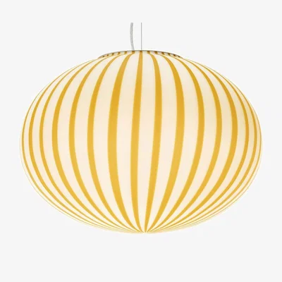 Heal's Established & Sons Filigrana S4 Ellipse Pendant Light White/Tobacco