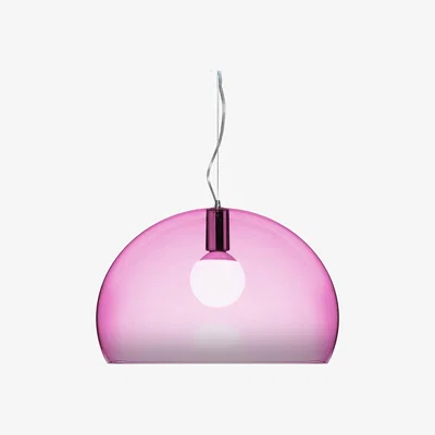 Heal's Kartell FLY Fuchsia Pendant Transparent - Heal's UK Lighting